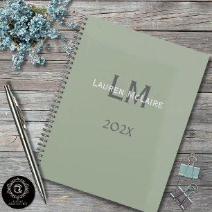Earthy Sage Green Organic Minimalist Therapist Planner