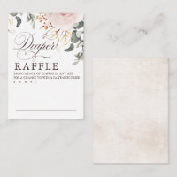 Earthy Shade Flowers Diaper Raffle Game Tickets