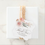 Earthy Shade Flowers Elegant Boho Thank You Favour Tags<br><div class="desc">Earthy shade flowers and sage greenery elegant boho thank you favour tags</div>