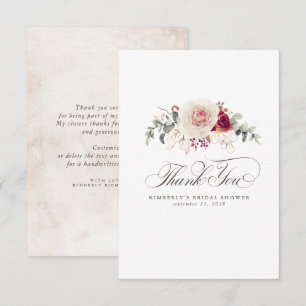 Earthy Shade Flowers Elegant Little Thank You