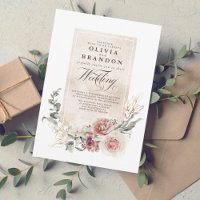 Earthy Shades Flowers Boho Elegant Wedding