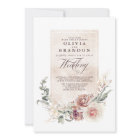 Earthy Shades Flowers Boho Elegant Wedding