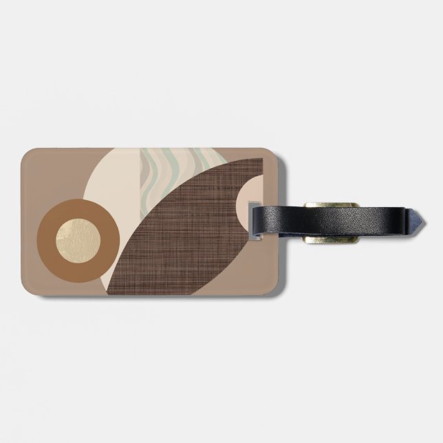 Earthy Shapes Luggage Tag (Back Horizontal)