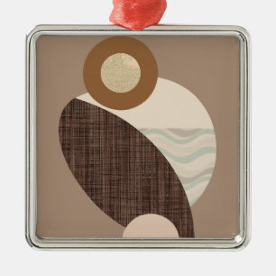 Earthy Shapes Metal Tree Decoration