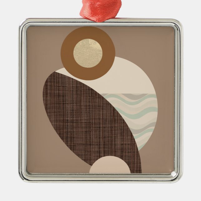 Earthy Shapes Metal Tree Decoration (Front)