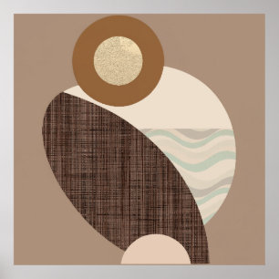 Earthy Shapes Poster