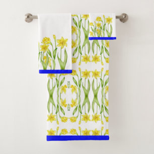Earthy Spring on a Bathroom Towel Set (D)