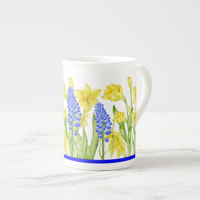 Earthy Spring on a Bone China Mug (M,D) (Front Right)