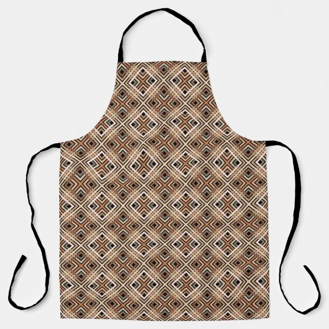 Earthy Squares Pattern Apron (Front)