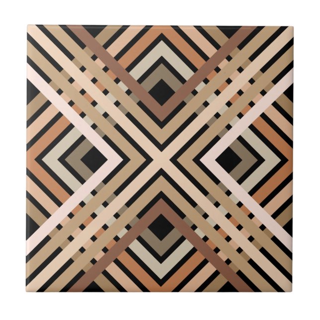 Earthy Squares Pattern Tile (Front)