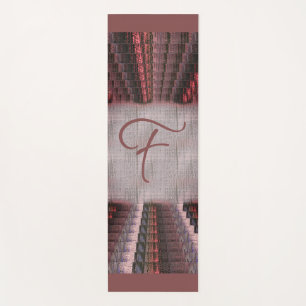 Earthy Suede Pink Red Faded Woven Canvas Yoga Mat