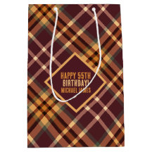 Earthy Tartan Plaids Special Day Birthday
