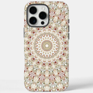 Earthy Taupe and Rust Mandala Pattern iPhone 16 Pro Max Case