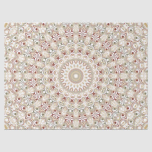 Earthy Taupe and Rust Mandala Pattern Tissue Paper