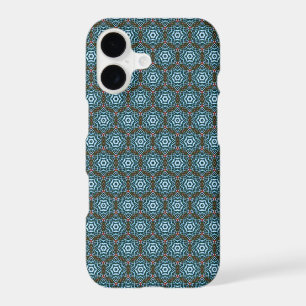 Earthy Teal Hexagon Batik Pattern iPhone 7 case