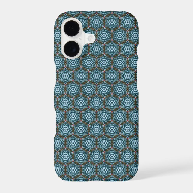 Earthy Teal Hexagon Batik Pattern iPhone 7 case (Back)