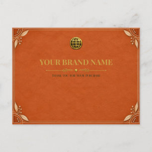 Earthy Terracotta Boho Packing Slip Postcard