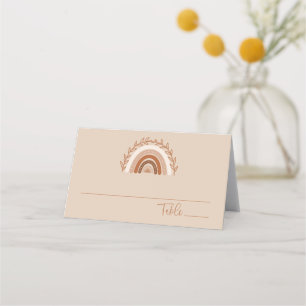 Earthy Terracotta Boho Rainbow Place Cards