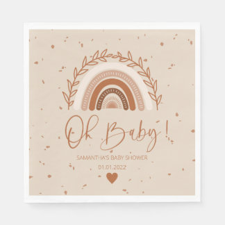  Earthy Terracotta Boho Rainbow Table Napkins