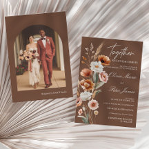 Earthy Terracotta Boho Watercolor Wedding