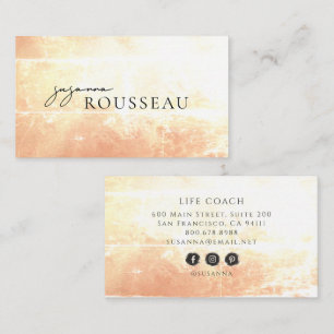 Earthy Terracotta Cream Life Coach Business Card