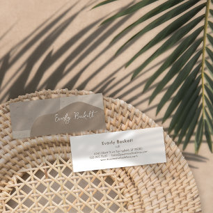 Earthy Textured Abstract Modern Taupe Mini Business Card