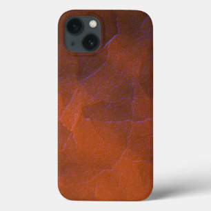 Earthy Textured Glass Abstract Art Orange Blue iPhone 13 Case