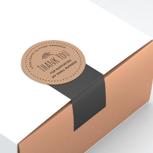 Earthy Thank You For Supporting My Small Business Classic Round Sticker