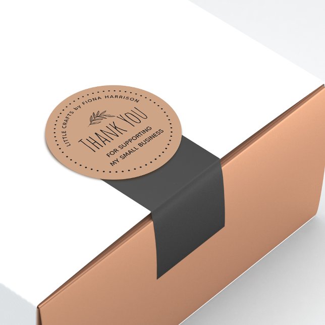 Earthy Thank You For Supporting My Small Business Classic Round Sticker (Earthy Thank You For Supporting My Small Business Classic Round Sticker)