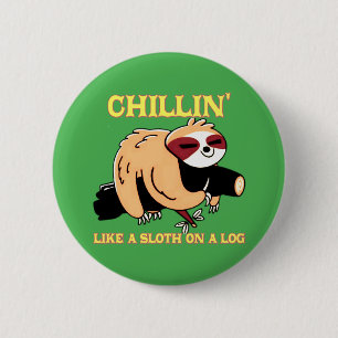earthy tone 6 cm round badge