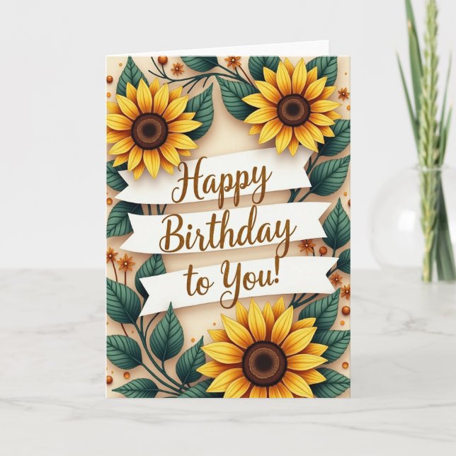 Earthy Tone Birthday Card (Front)