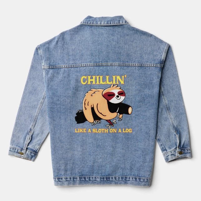 earthy tone denim jacket (Back)