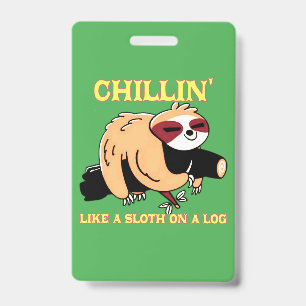 earthy tone ID badge
