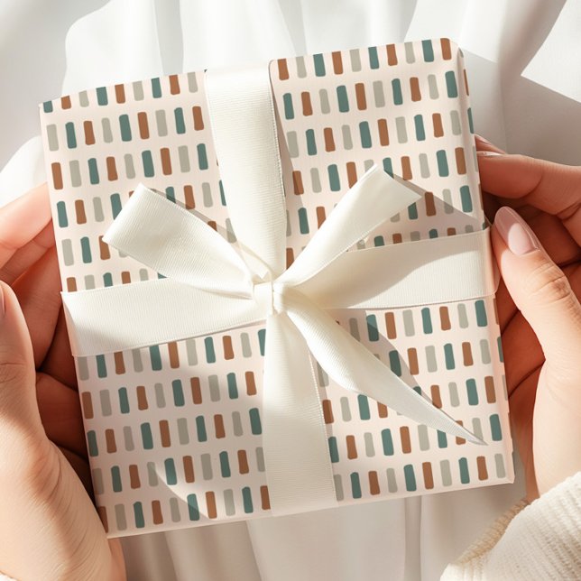Earthy Toned Modern Geometric  Wrapping Paper (Creator Uploaded)