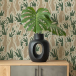 Earthy Toned Pop Art Cockatoos Wallpaper<br><div class="desc">Introduce a touch of modern elegance to your interiors with the "Earthy Toned Pop Art Cockatoos" wallpaper. This distinctive design features a repetitive pattern of cockatoos with striking crests, depicted in a contemporary pop art style. The colour palette of earthy greens, soft beiges, and warm taupes creates a soothing and...</div>