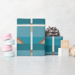 Earthy Tones and Blue Geometric Wrapping Paper<br><div class="desc">Artwork features geometric design highlighting shades of earthy tones and blues.

Related Items available on our WD Art Zazzle Store. 

For special requests or questions,  contact the artist at wafadahdalcreates@gmail.com. © Wafa Y. Dahdal - All Rights Reserved.</div>