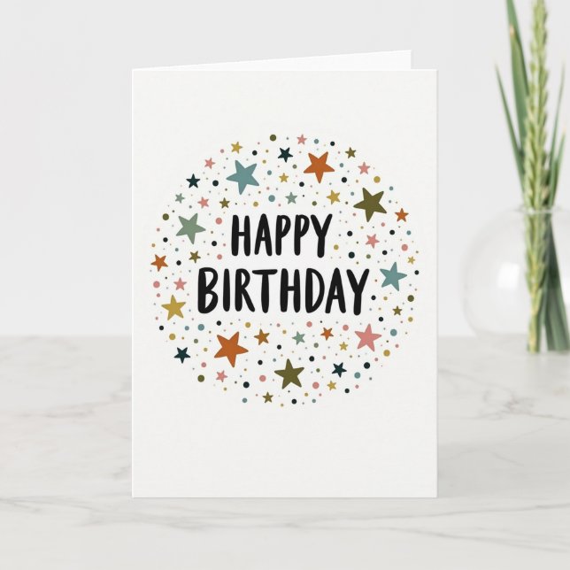 Earthy Tones Birthday Card (Front)