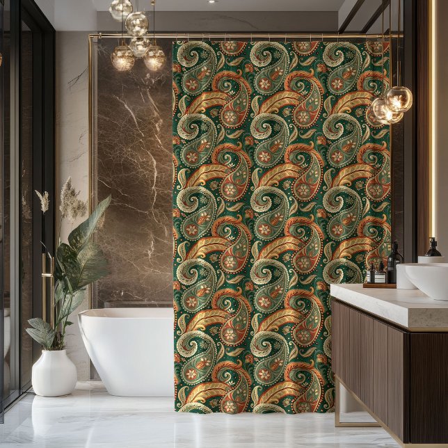 Earthy Tones Curtain Gift for Grandparents’ Bath (Earthy Tones Curtain Gift for Grandparents’ Bath)