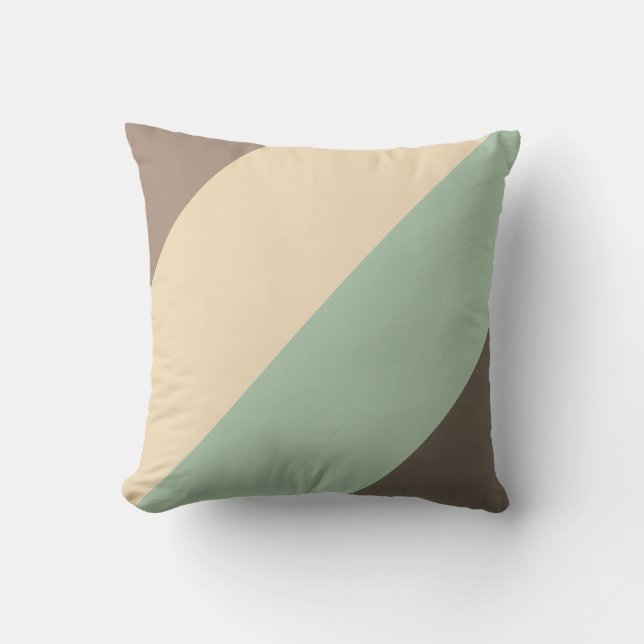 Earthy Tones Diagonal Stripes  Cushion (Front)