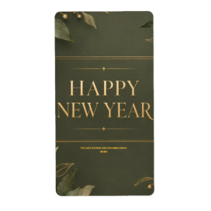 Earthy Tones Happy New Year holiday Greeting