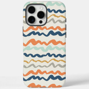  Earthy Tones Wavy Pattern iPhone 16 Pro Max Case