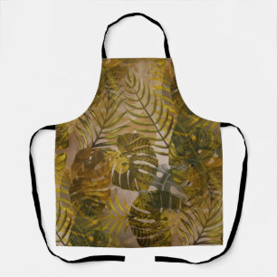 Earthy Tropical Pattern  Apron