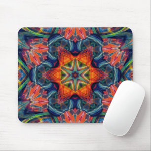 Earthy Warm Energy Kaleidoscope Gradient Mouse Mat