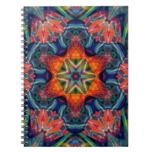 Earthy Warm Energy Kaleidoscope Gradient Notebook