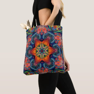 Earthy Warm Energy Kaleidoscope Gradient Tote Bag