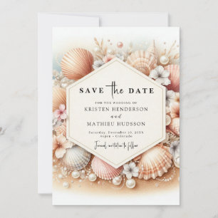 Earthy Whimsical Beach Wedding Save The Date
