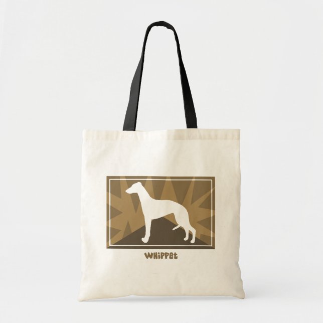 Earthy Whippet Tote Bag (Front)