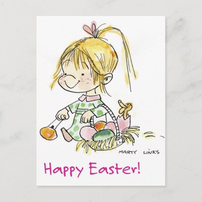 EAS-004 Happy Easter! Holiday Postcard (Front)