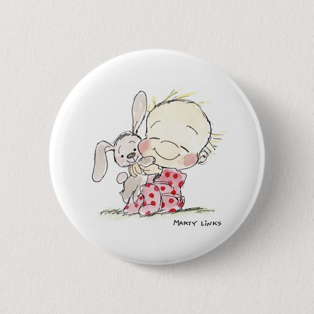 EAS-007 Bunny Love! 6 Cm Round Badge (Front)