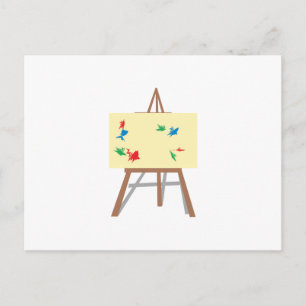 Easel and Painting Postcard